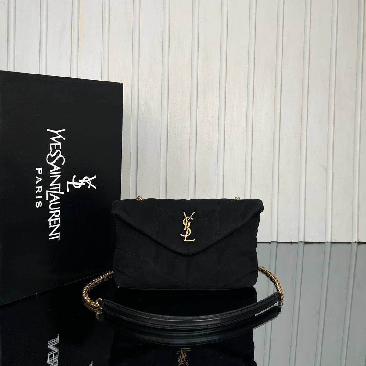 '- LouLou Puffer Bag Suede