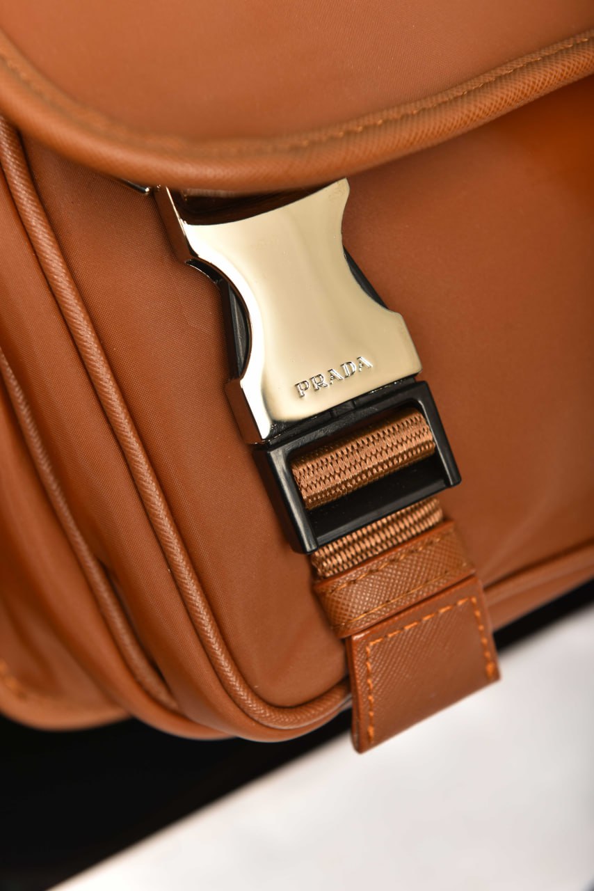PRD - Nylon and Saffiano Leather Bag with Strap